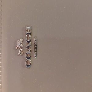 Coach Boxed Patent Leather Accordion Zip Around Wallet